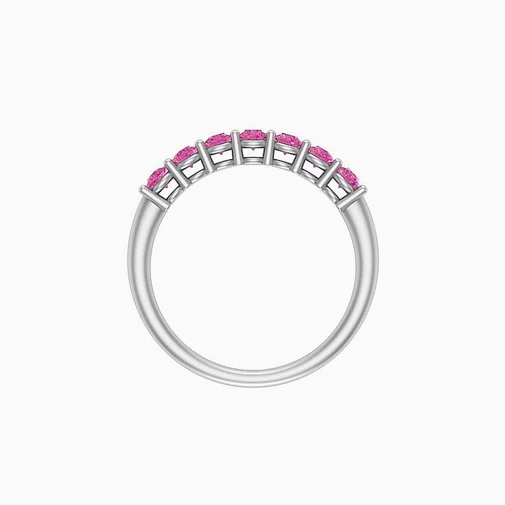 Gemstone band with pink sapphire