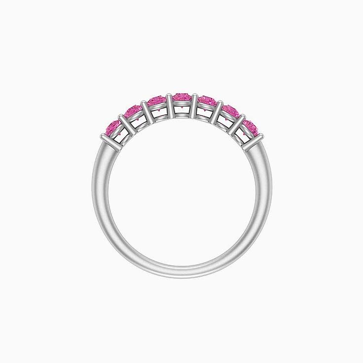 Gemstone band with pink sapphire
