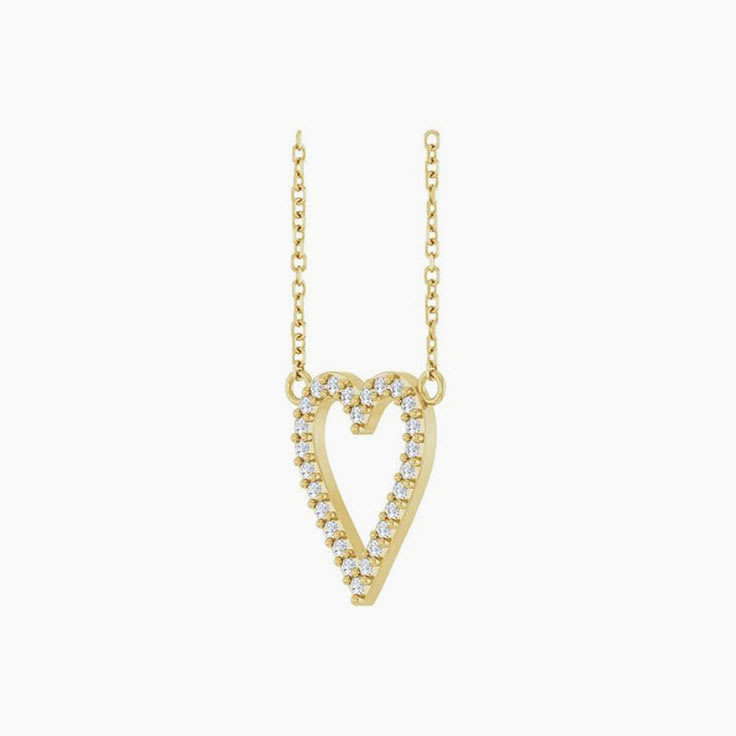 Natural Diamond Heart Necklace