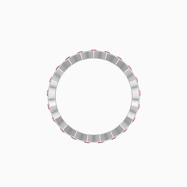Pink sapphire eternity ring