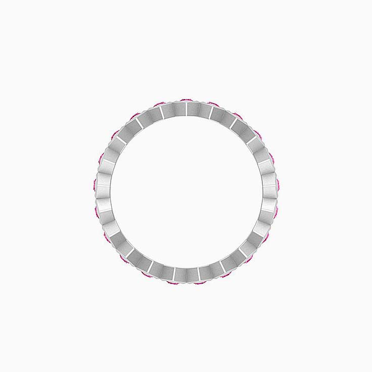 Pink sapphire eternity ring