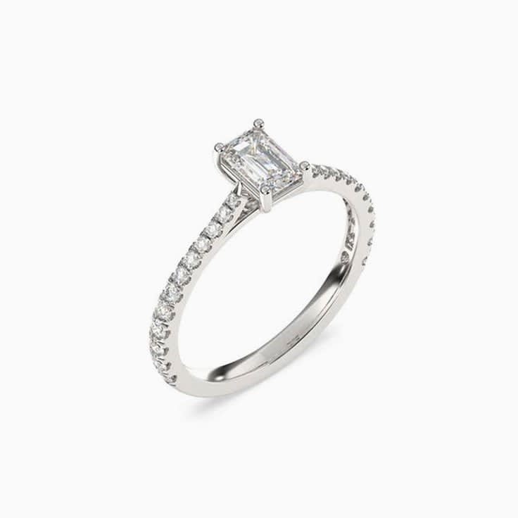 1 carat emerald cut engagement ring
