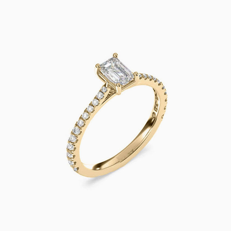 1 carat emerald cut engagement ring