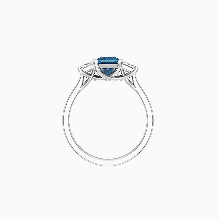 London blue topaz trilogy ring