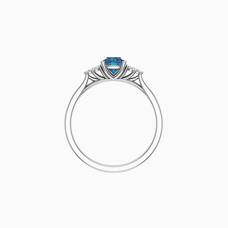 London blue topaz With Round Diamonds