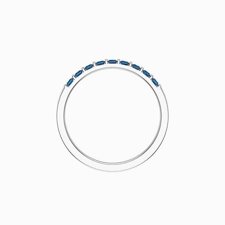 Princess Cut London blue topaz Band