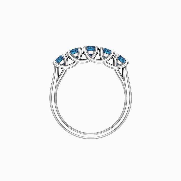 5 Stone London blue topaz Band
