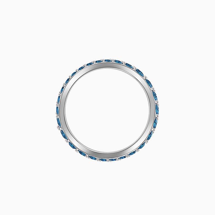 Wave Pattern London blue topaz Ring