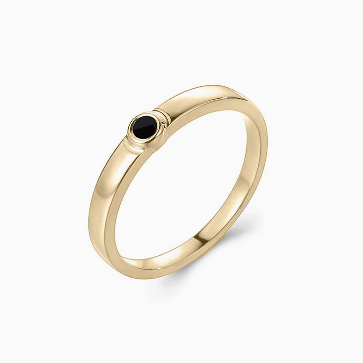 Black Onyx Drop set Diamond Band