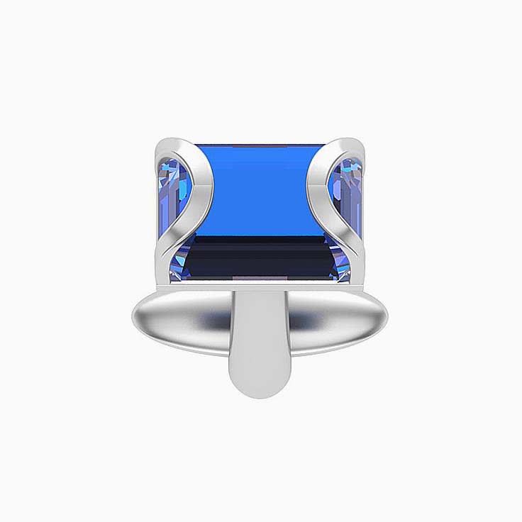 Cufflinks in 18ct and Tanzanite