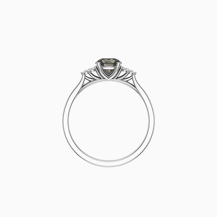 Alexandrite With Round Diamonds