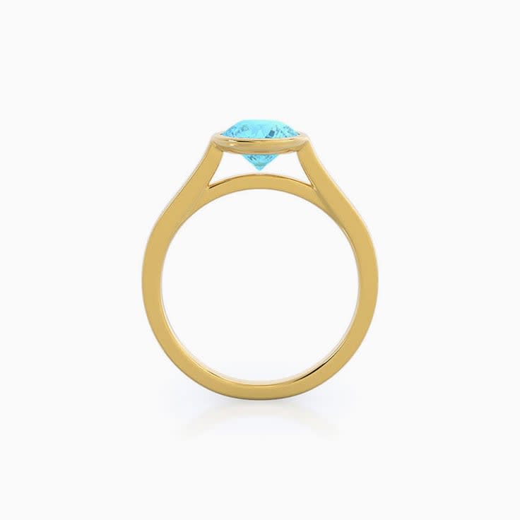 Sky Blue Topaz Solitaire Ring