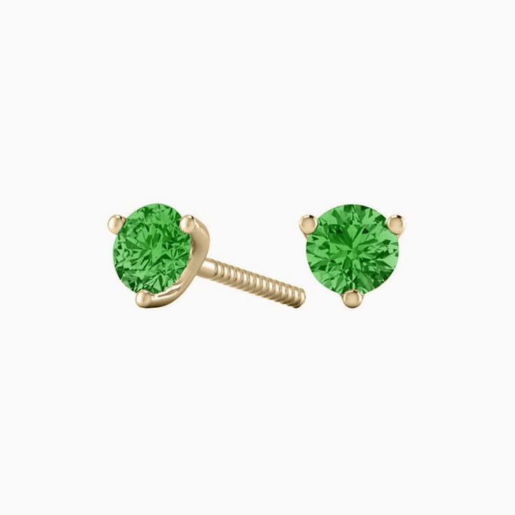 Tsavorite diamond earrings stud