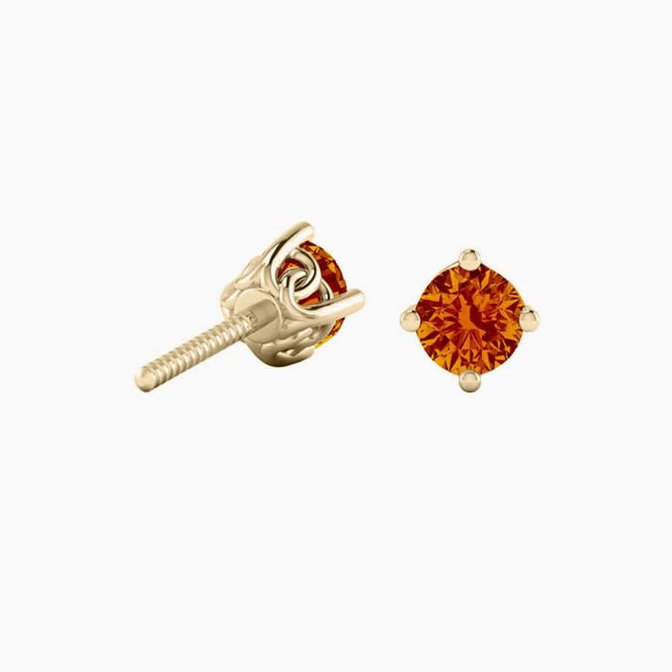 Spessartite grown diamond studs