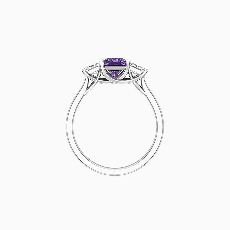 Amethyst trilogy ring