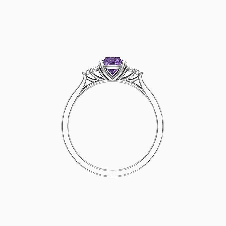 Amethyst With Round Diamonds