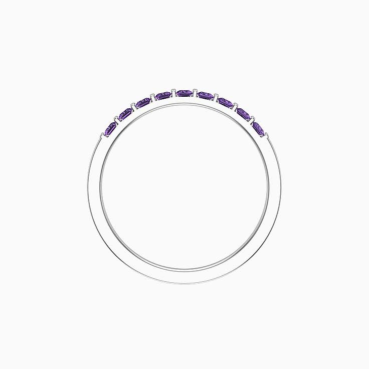 Princess Cut Amethyst Band