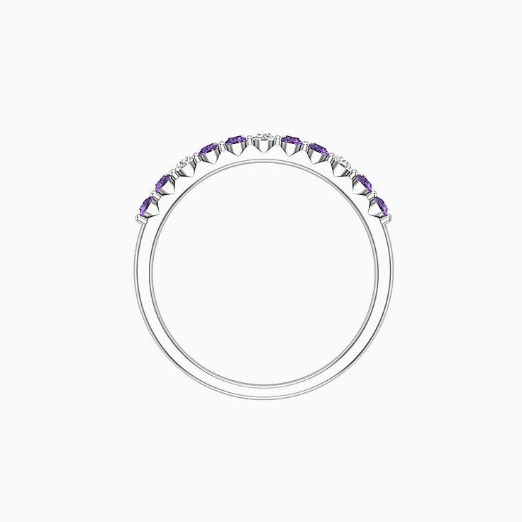 Amethyst And Diamond Band