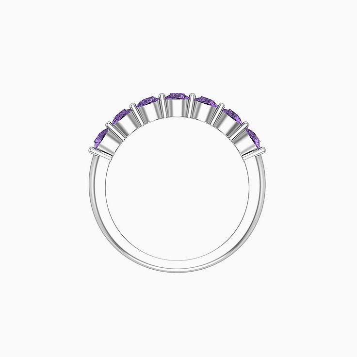 Classic Amethyst Round Band