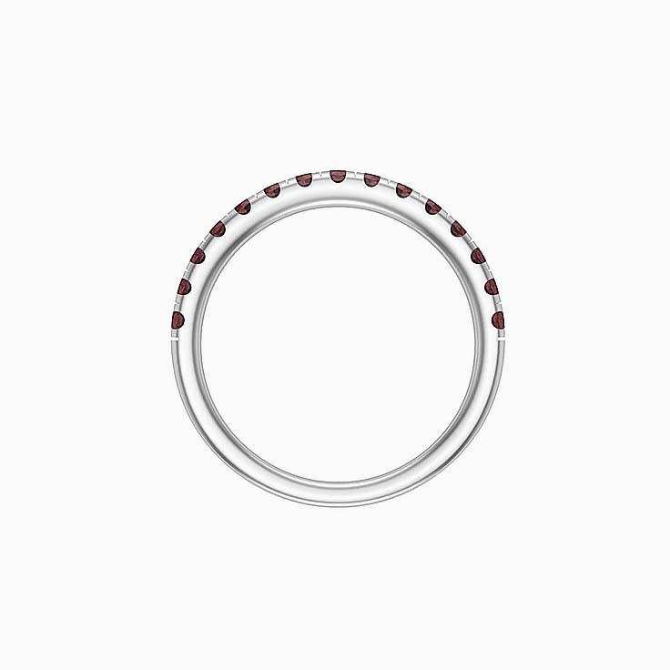 Red Garnet Wedding Band 7