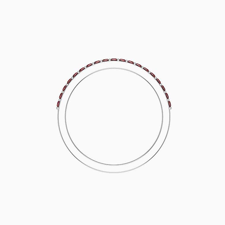 Red Garnet Wedding Band 1