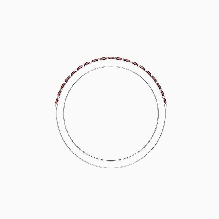 Red Garnet Wedding Band 1