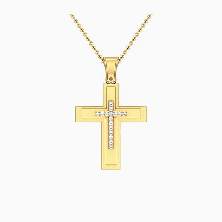 Cross with Diamonds