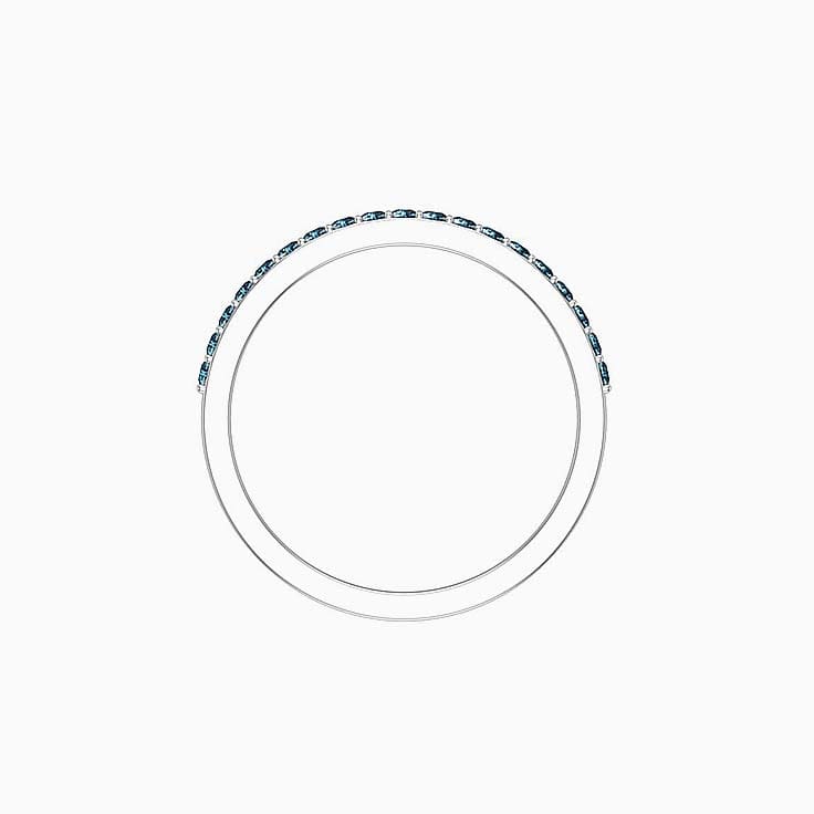 Teal Sapphire Wedding Band