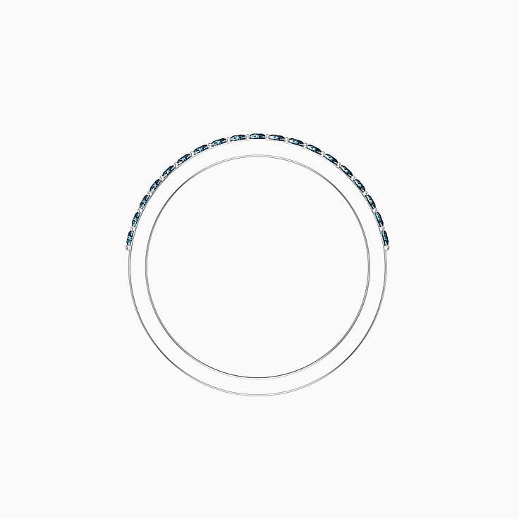 Teal Sapphire Wedding Band