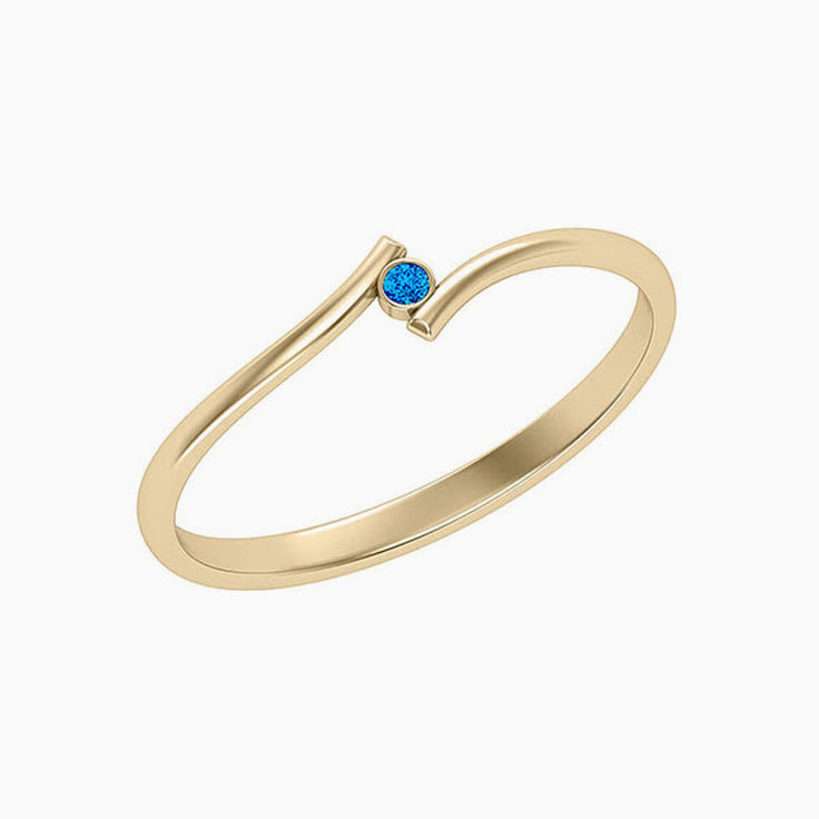 swiss blue topaz Simple Solitaire bangle