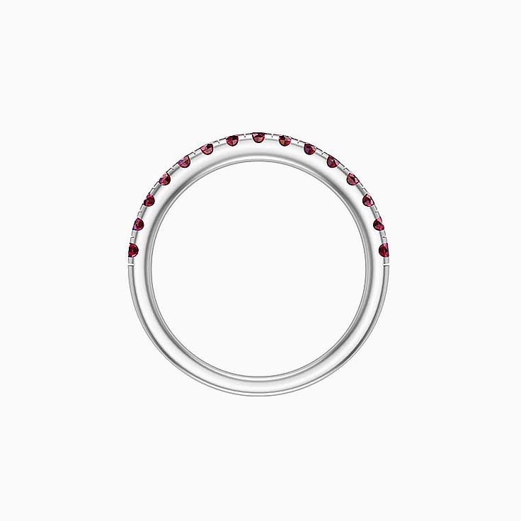 Red Ruby Wedding Band 7