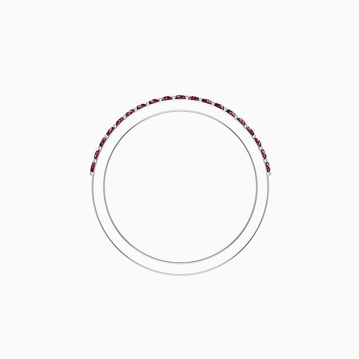 Red Ruby Wedding Band