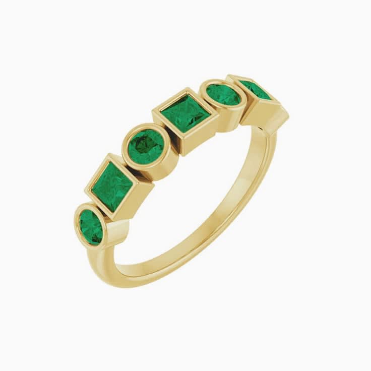 Emerald Stackable Ring