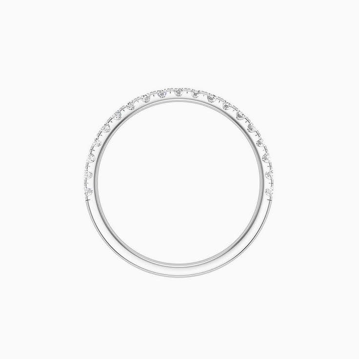 2 points Scalloped Pave Diamond Ring