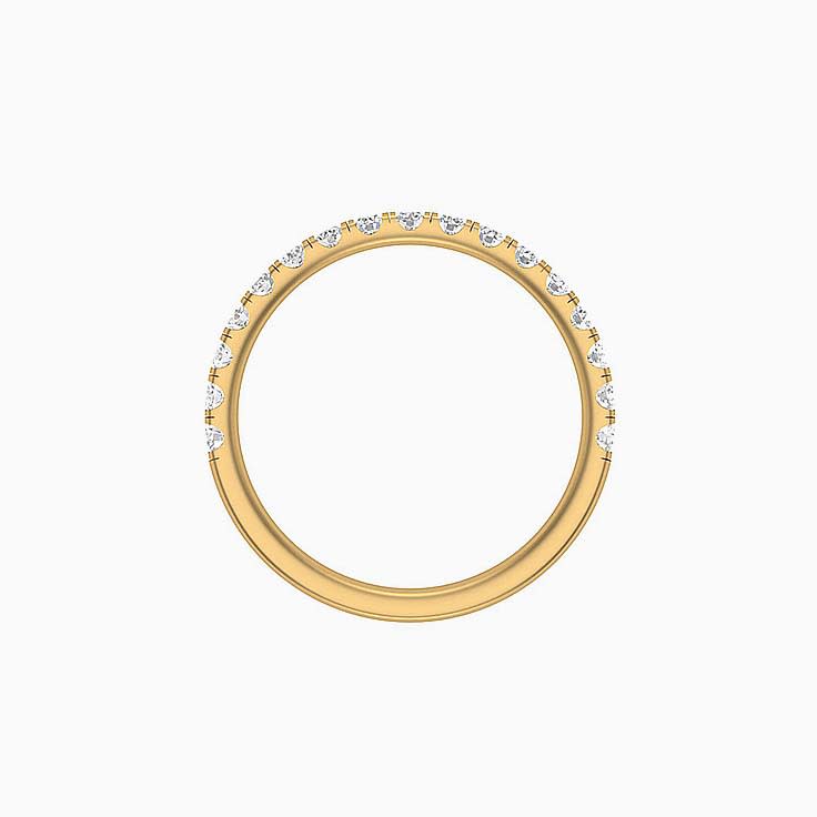 3 points Scalloped Pave Diamond Ring