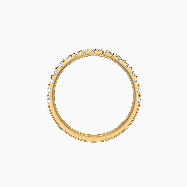 3 points Scalloped Pave Diamond Ring