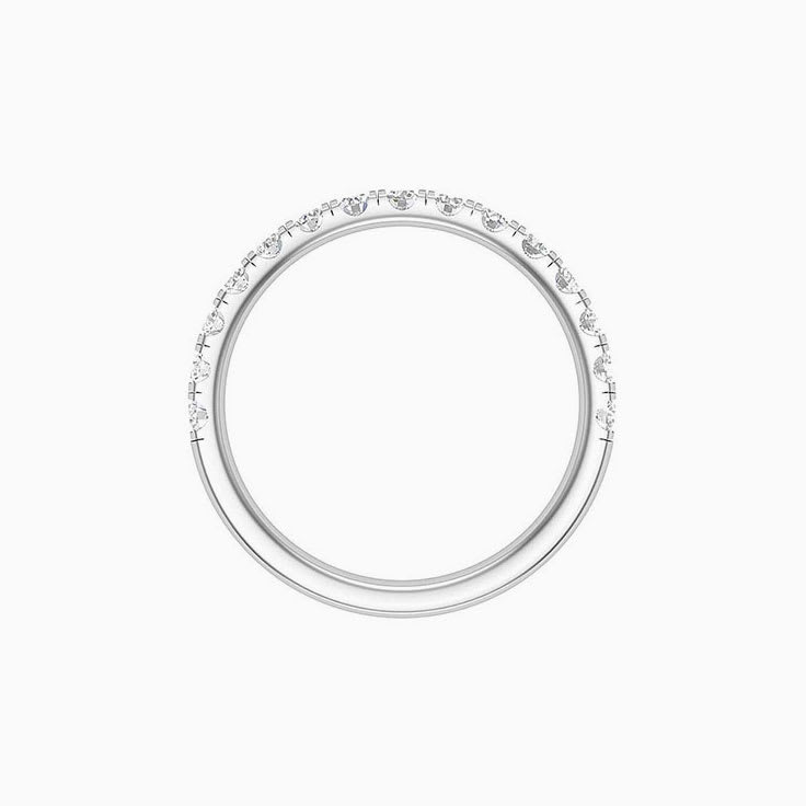4 points Scalloped Pave Diamond Ring