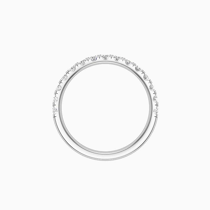 4 points Scalloped Pave Diamond Ring