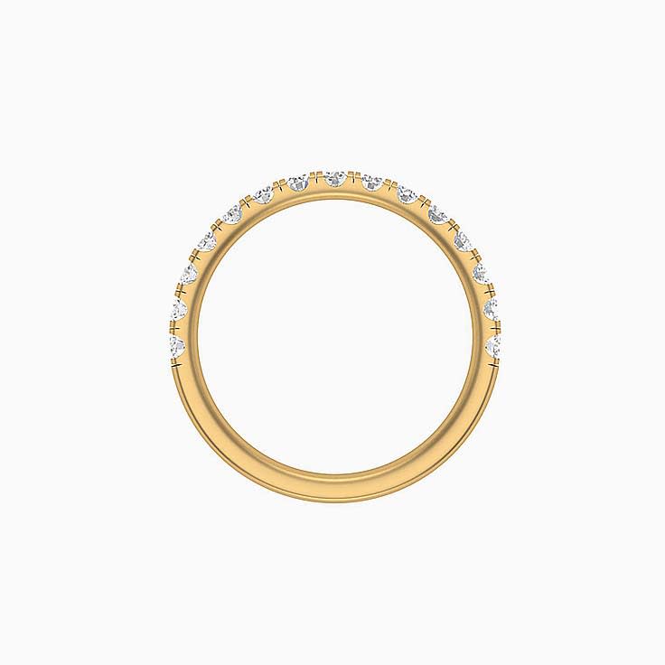 4 points Scalloped Pave Diamond Ring