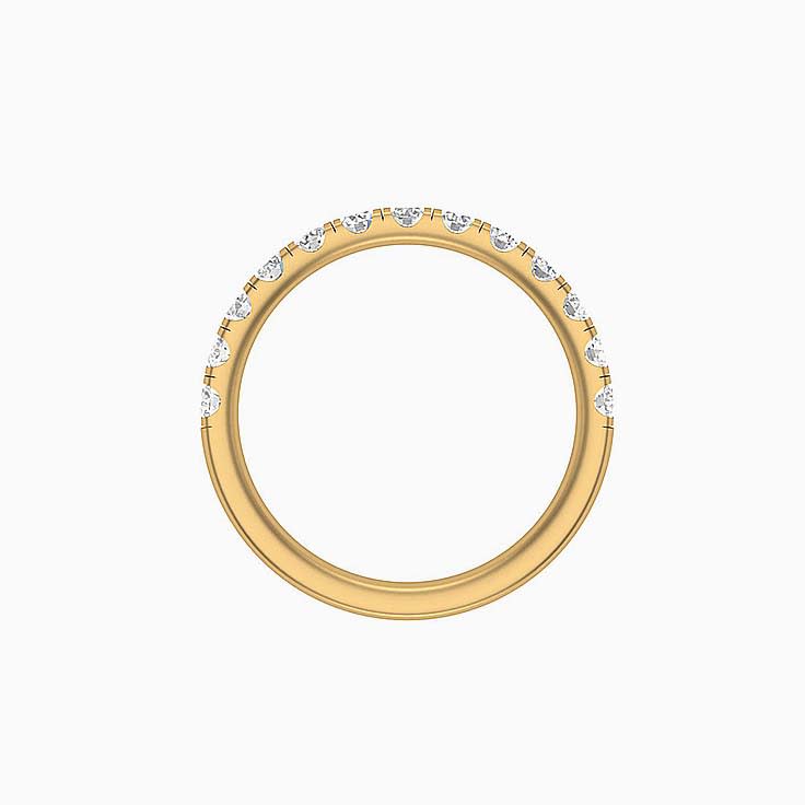 5 points Scalloped Pave Diamond Ring