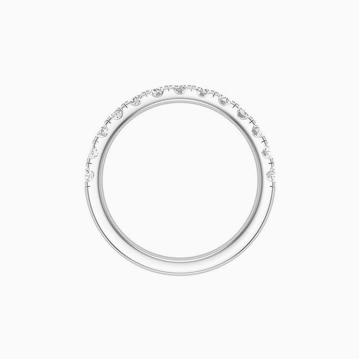 6 points Scalloped Pave Diamond Ring