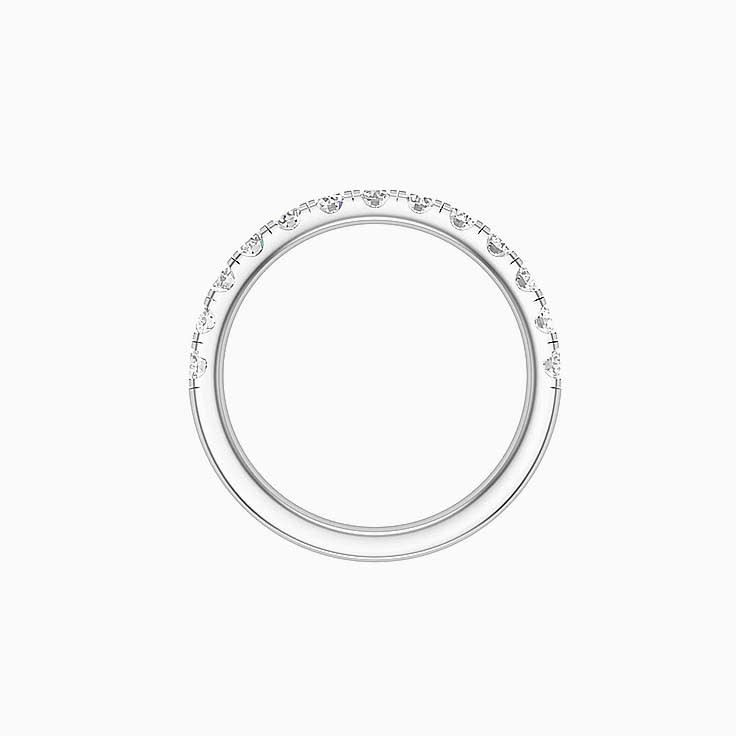 6 points Scalloped Pave Diamond Ring
