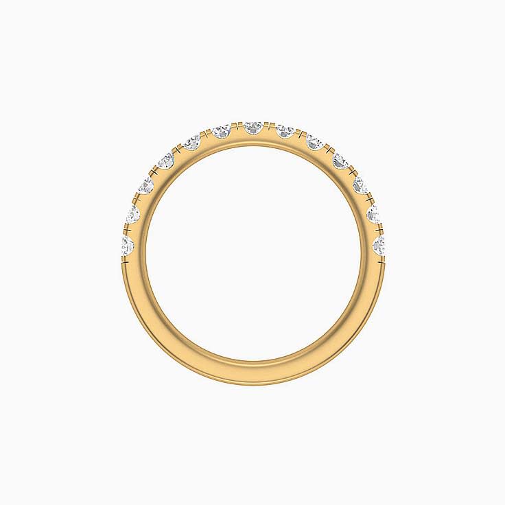6 points Scalloped Pave Diamond Ring