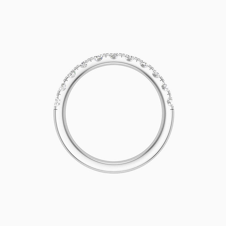 7 points Scalloped Pave Diamond Ring