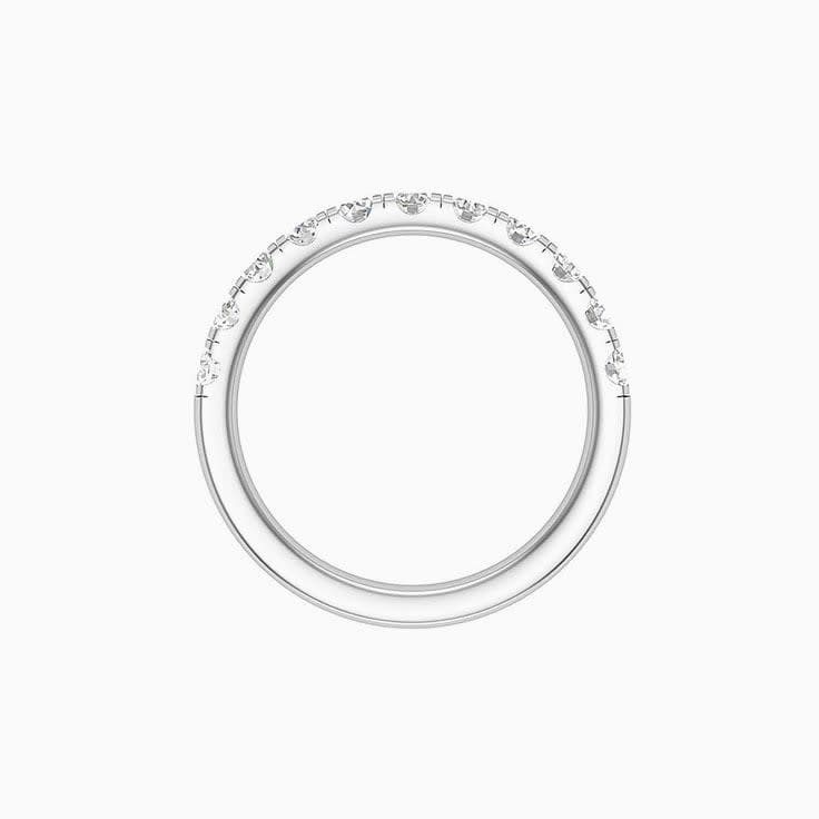 7 points Scalloped Pave Diamond Ring