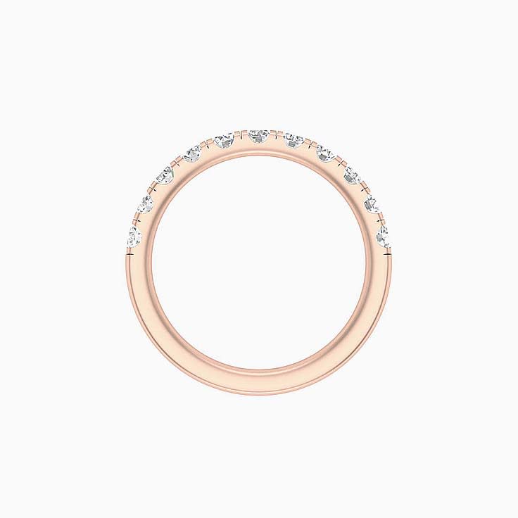 7 points Scalloped Pave Diamond Ring