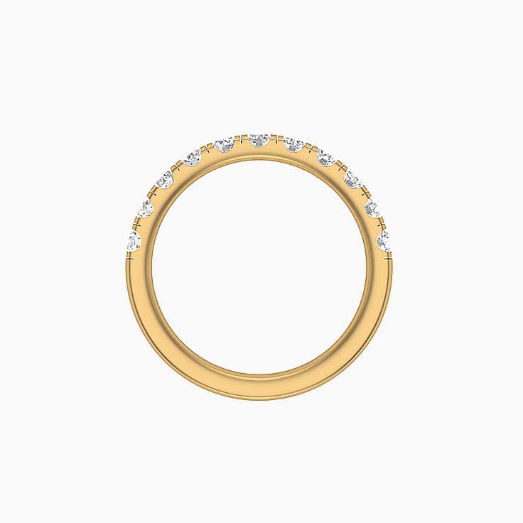 7 points Scalloped Pave Diamond Ring