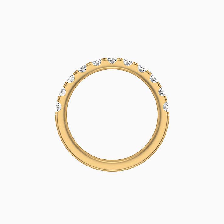 8 points Scalloped Pave Diamond Ring