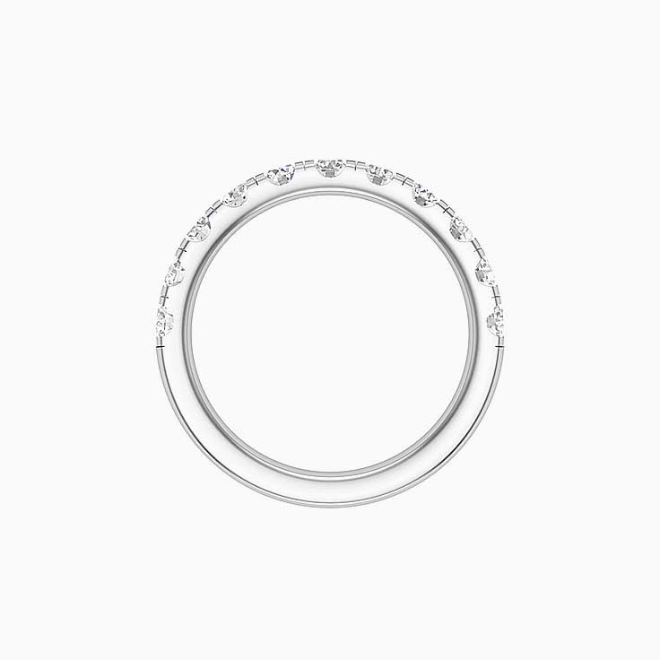 9 points Scalloped Pave Diamond Ring