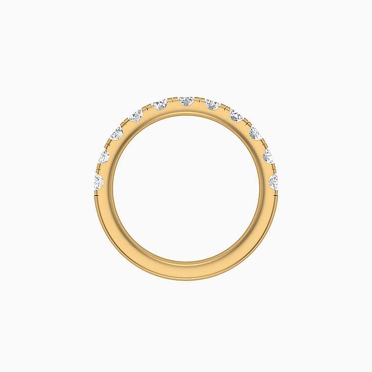 9 points Scalloped Pave Diamond Ring